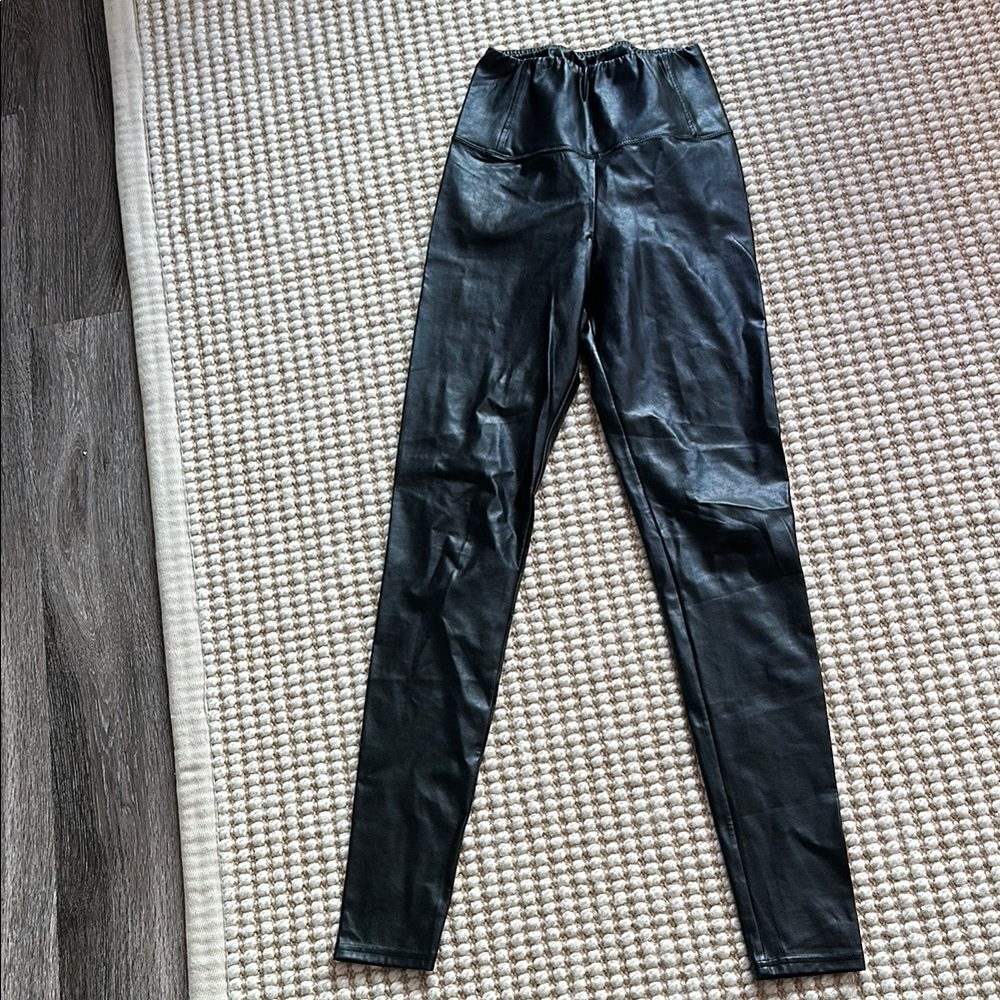 Black Faux Leather Leggings
